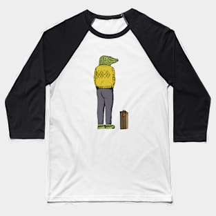 Crocodile with a suitcase Baseball T-Shirt